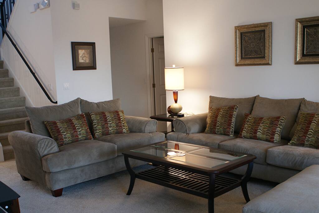 Living room includes 50" TV, cable TV and DVD player