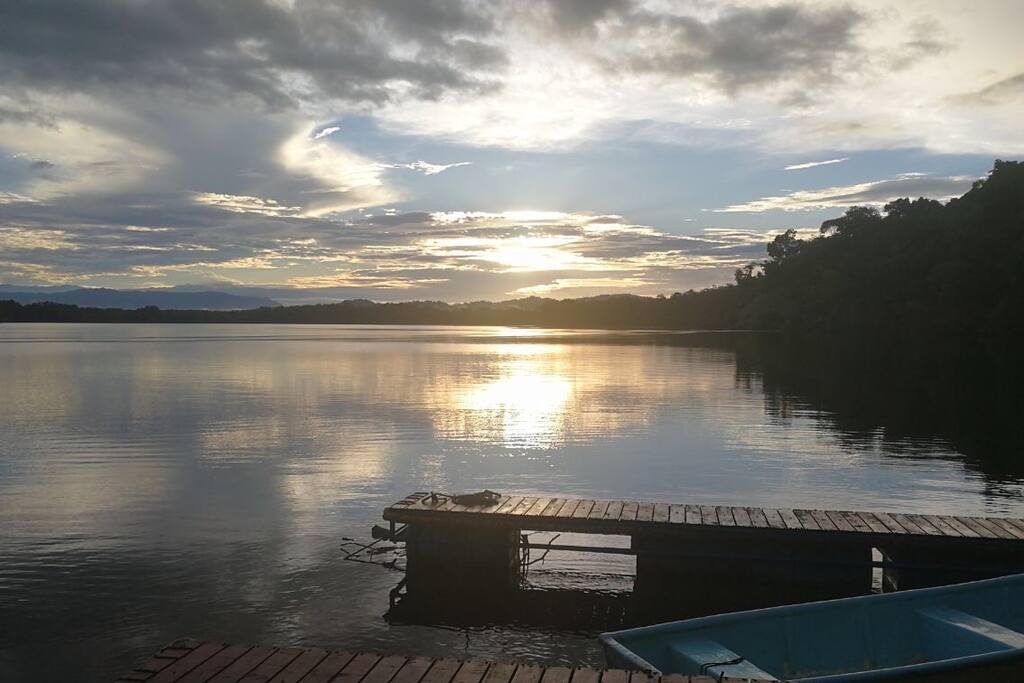This serenity awaits you out at Sierpe River Camp. Come relax and fish a bit off our dock!