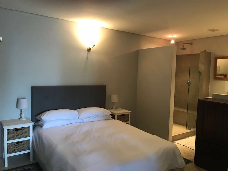 Bedroom and bathroom