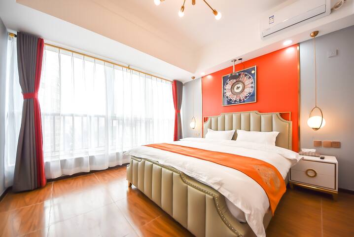 Mr 石榴 万象城新百银座 Hermes 橙 轻奢全景观巨幕房 Official Apartment In Leting County China 1 Bedroom 1 Bathroom