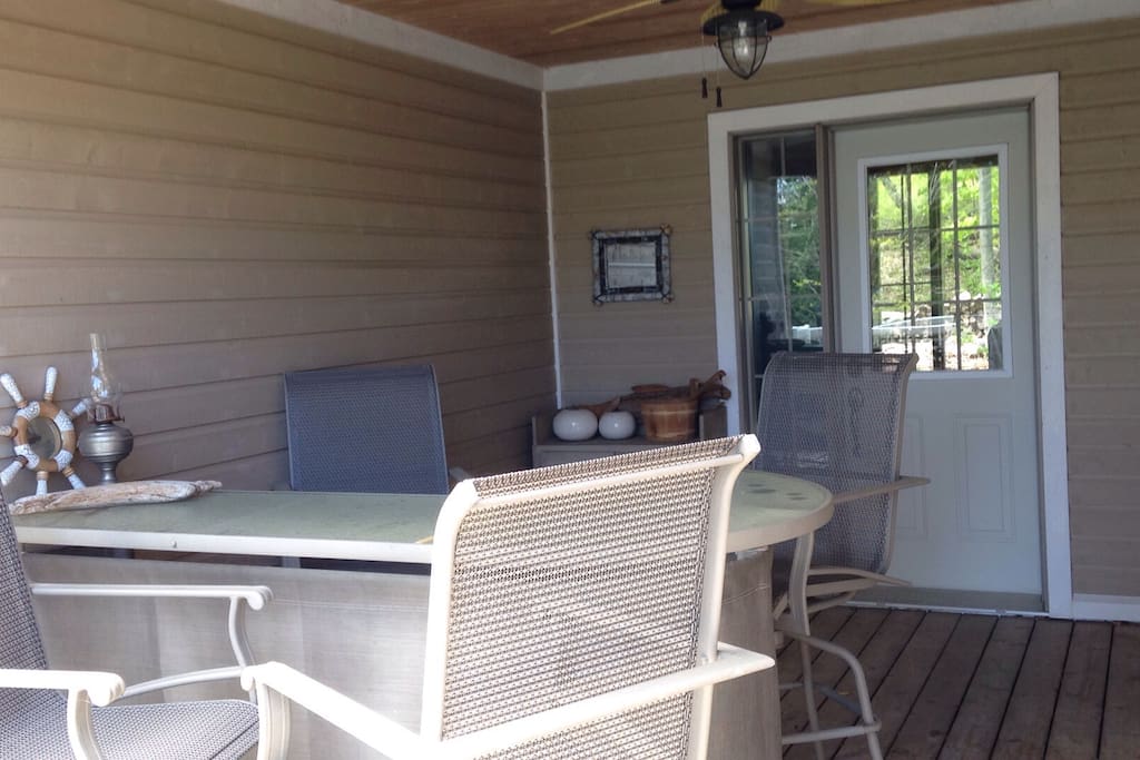 Covered porch for those rainy days