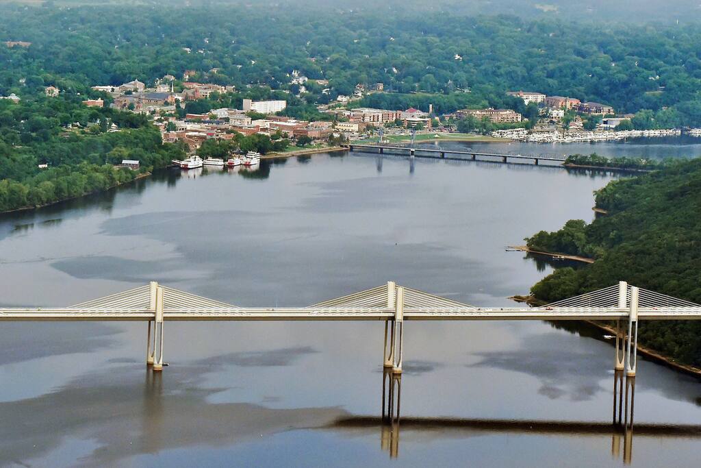 Aerial View of Stillwater & Bridges