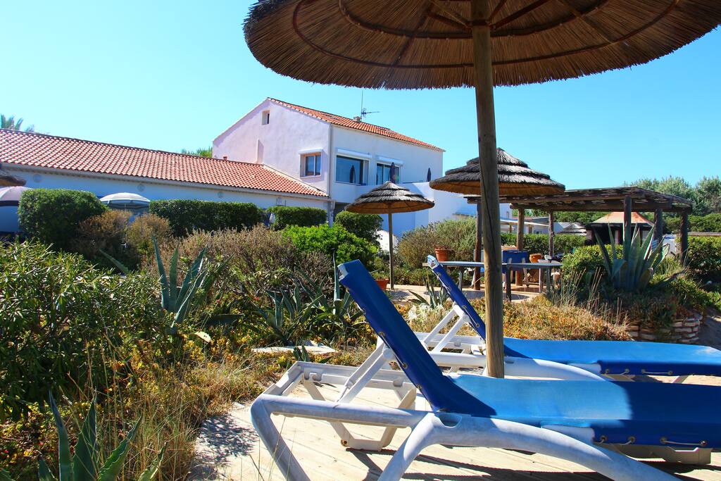 la maison vue de la plage