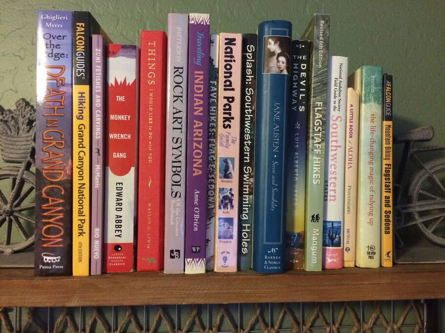 Arizona books in Airnbnb room