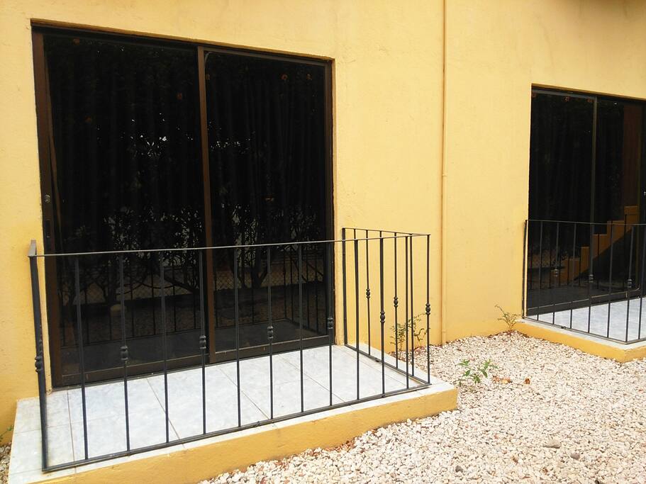 Una pequeña terraza