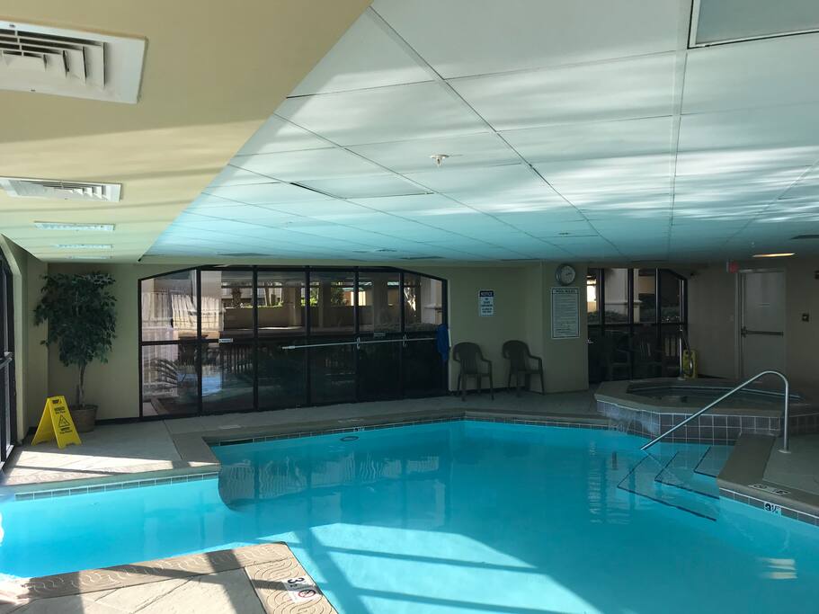 Indoor and outdoor pool