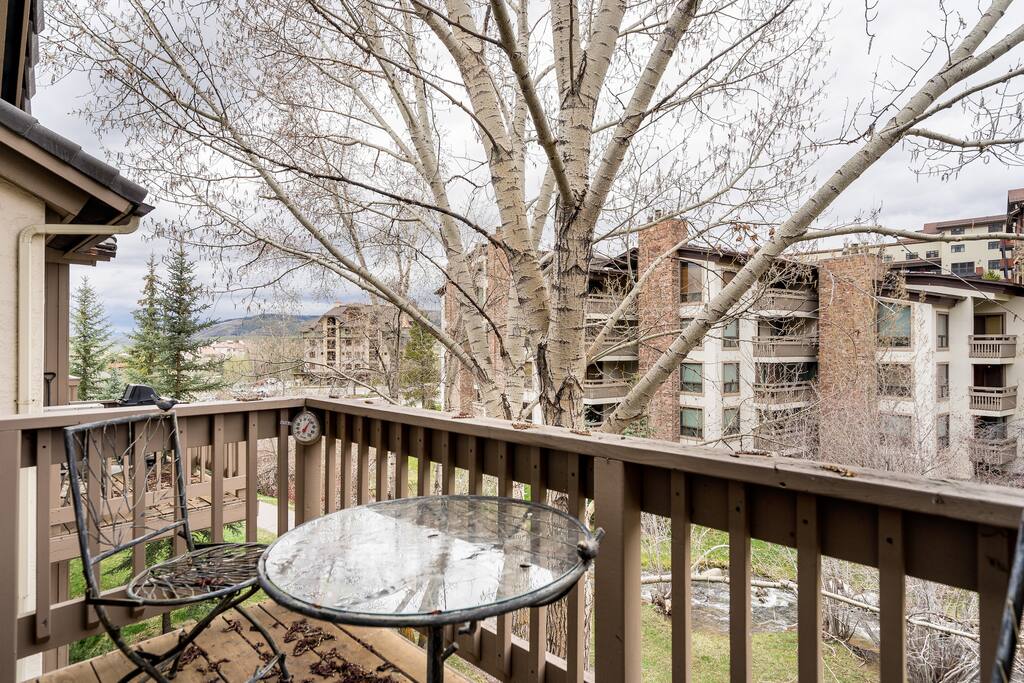Step out to your private patio and breathe in the fresh mountain air.