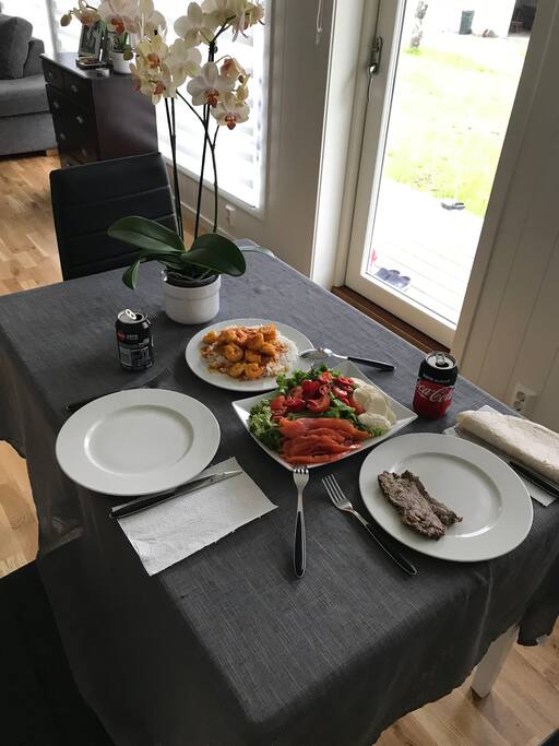 You have nice breakfast included:)
