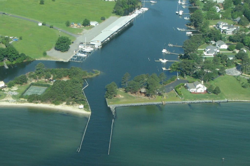 Aerial View of Marina from the Chesapeake Bay