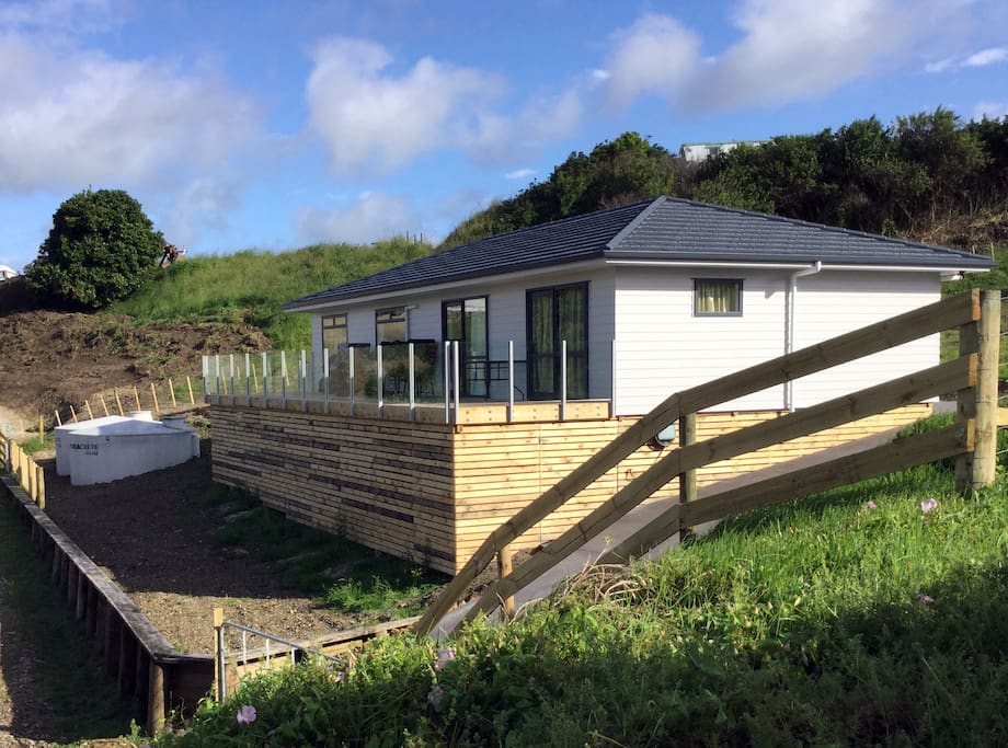 View of the house, and spacious deck from Rigby Street
