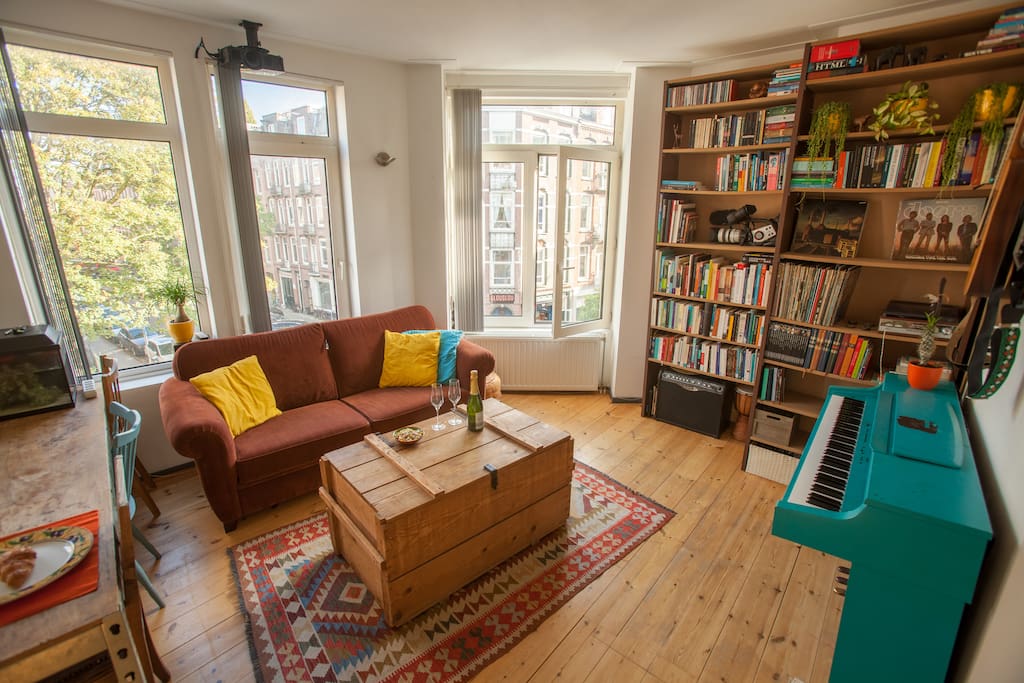 The living room.