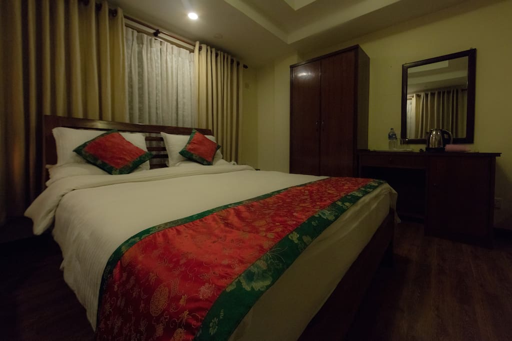 view of big bed