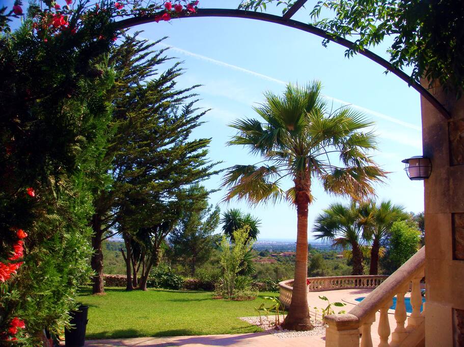 The garden with the sea view