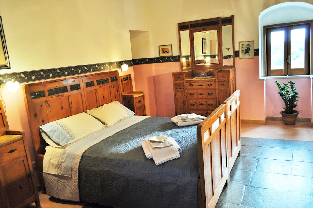Your comfortable bed with fresh bedding and towels