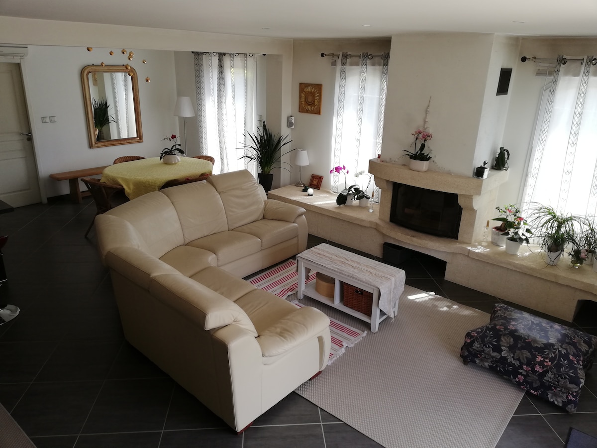 Dnevni boravak s kaminom