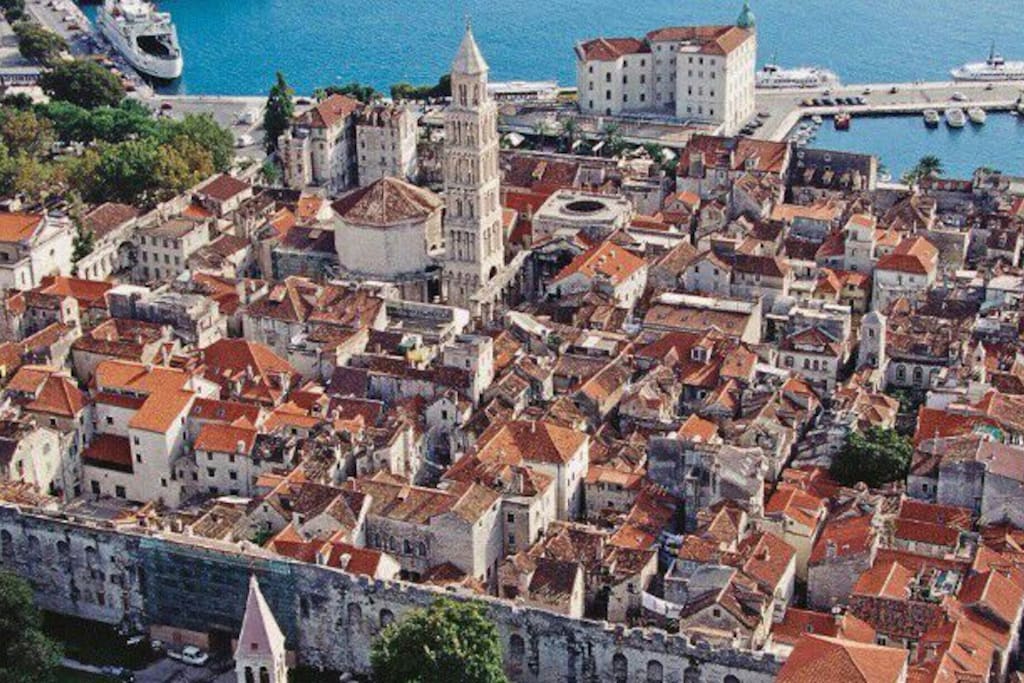 Split - Diocletians Palace from above