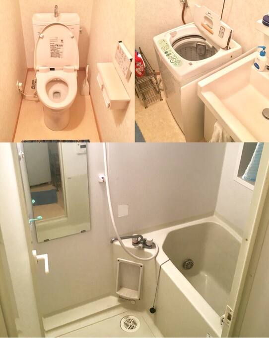 Restroom
The bath Washing machine トイレ お風呂 洗濯機