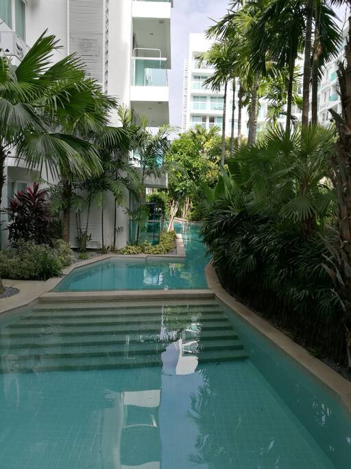 游泳池一角swimming pool