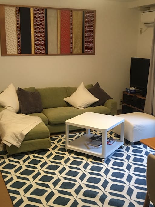 Comfortable sofa to relax and watch TV or read a book
