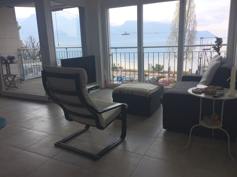 Living room with view