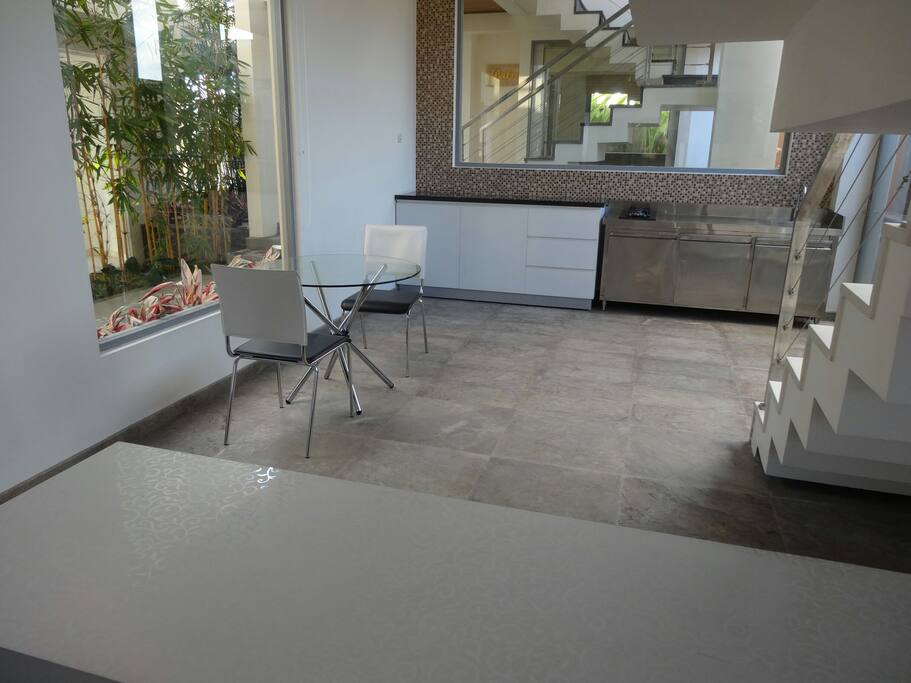 View towards kitchen area of apartment