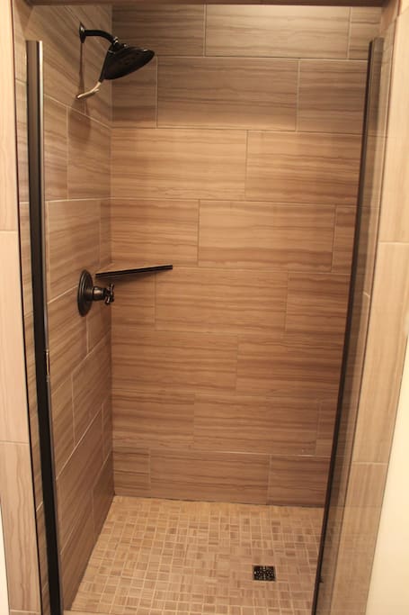 Large master bath shower with seat