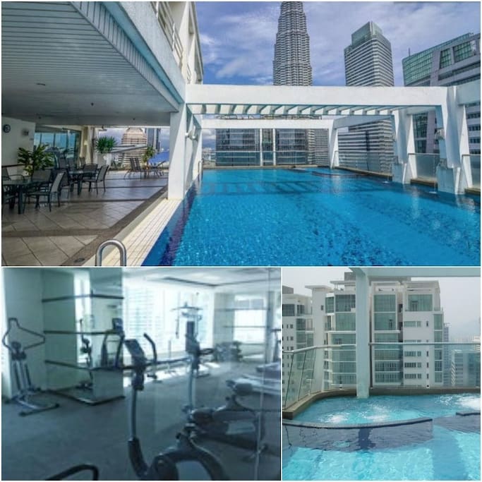 Skypool, sauna, gym
