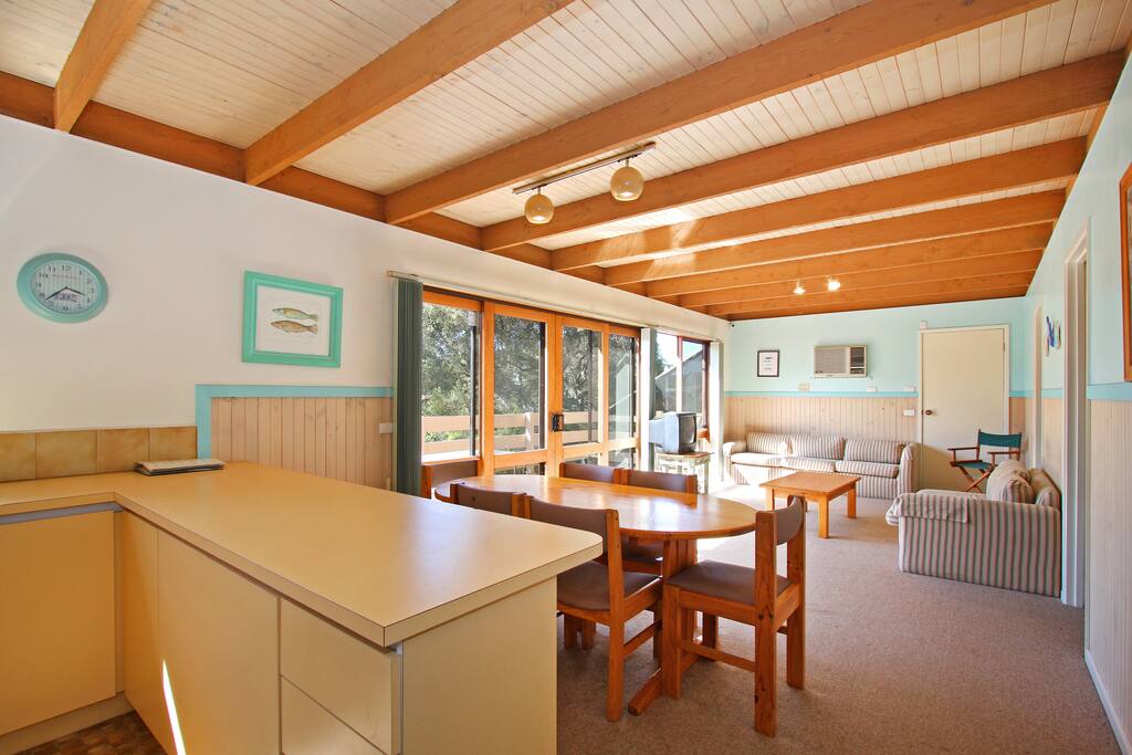 Open plan living area and kitchen