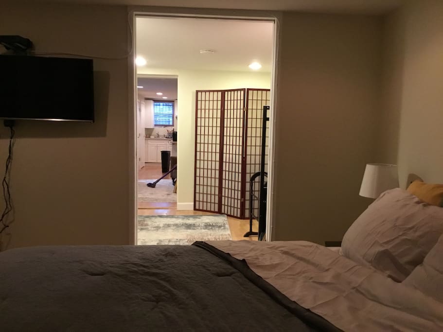Smart tv in bedroom.