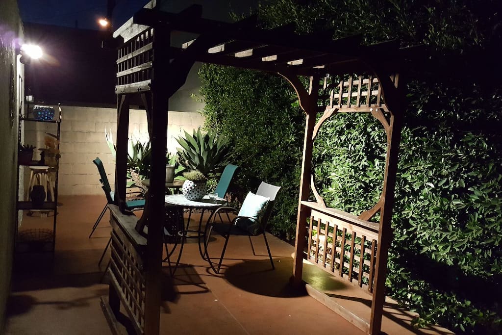 Private romantic space at night
