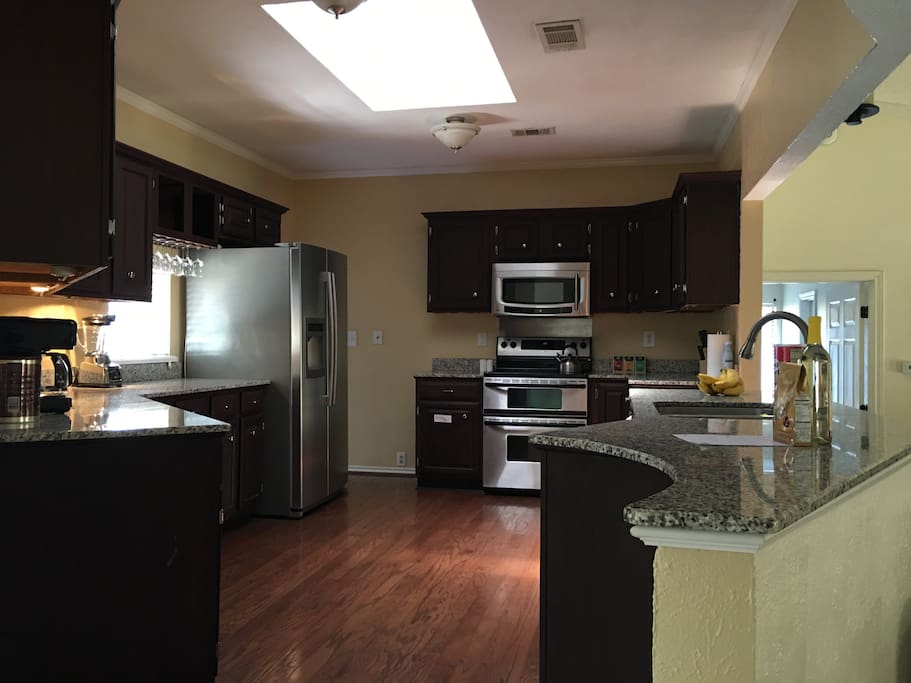 Large kitchen with all necessary appliances. (Coffee maker, blender, toaster etc.)