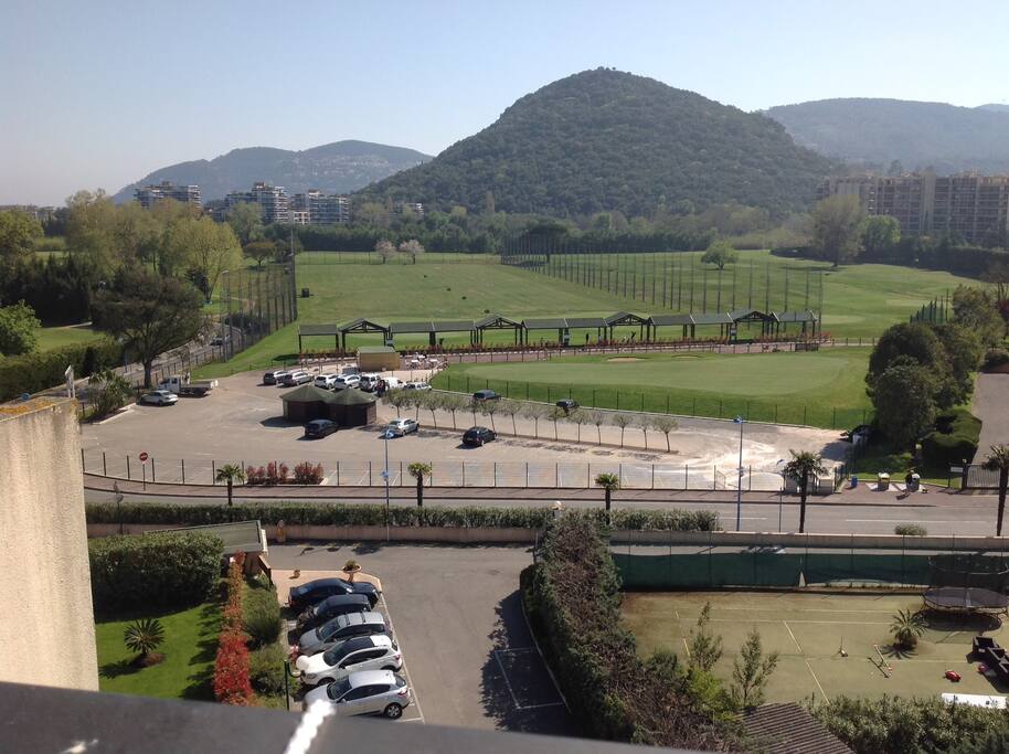 View of the driving range of Old Course golf club