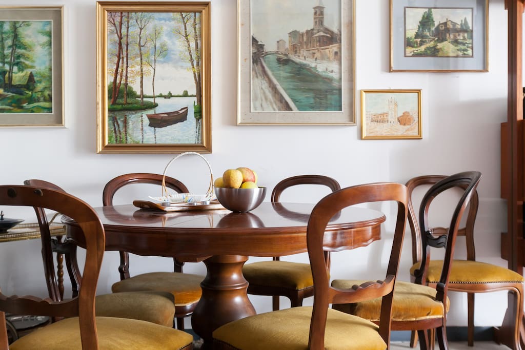 The dining table
