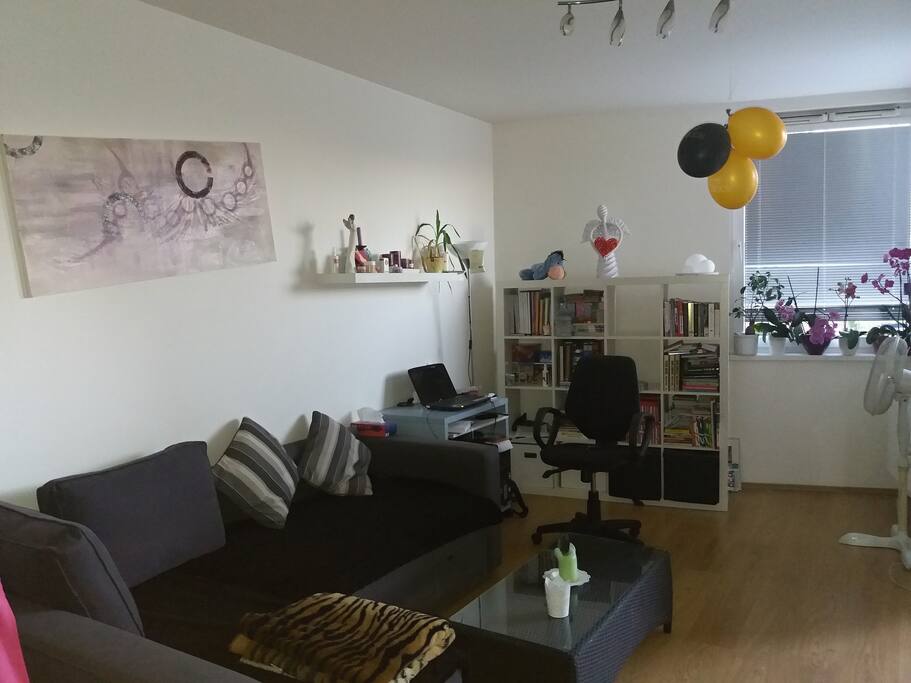 Living room together with kitchen