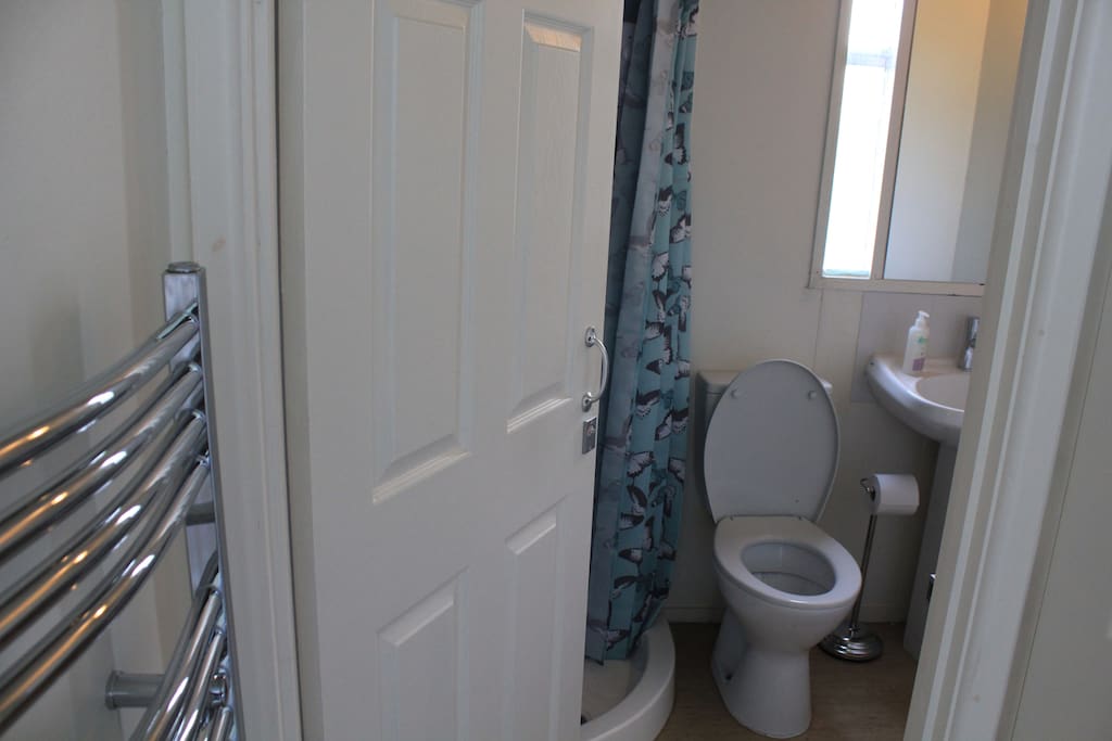 One of the individual bathroom cubicles