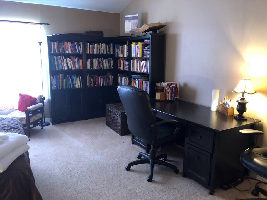 Keep up on work or check emails at this work space.