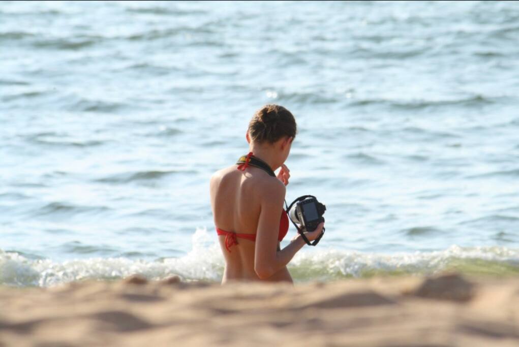 The beach is about 7 minutes walk from the apartment