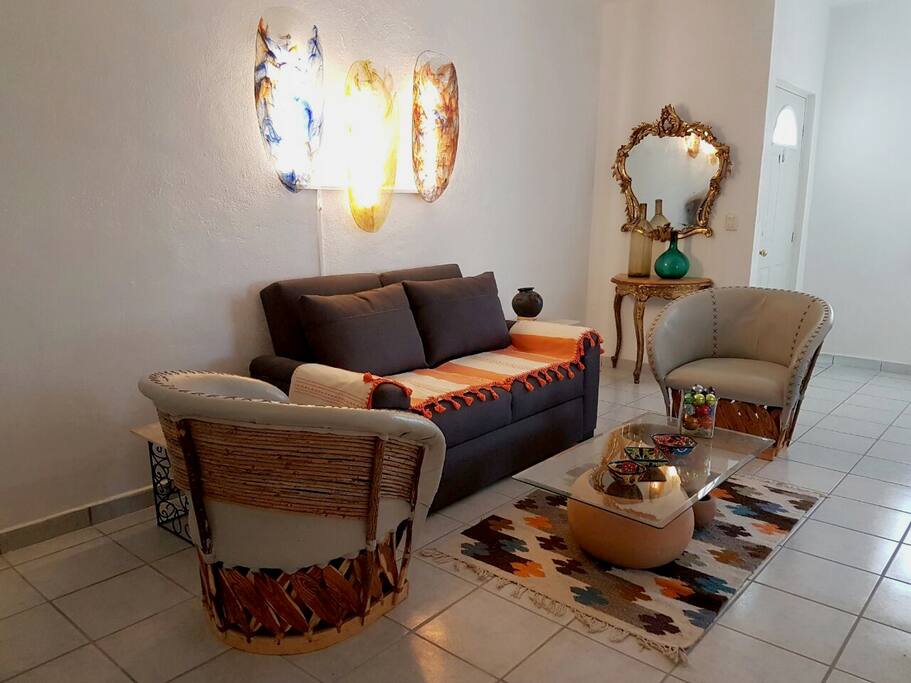 Living room with sofa bed
