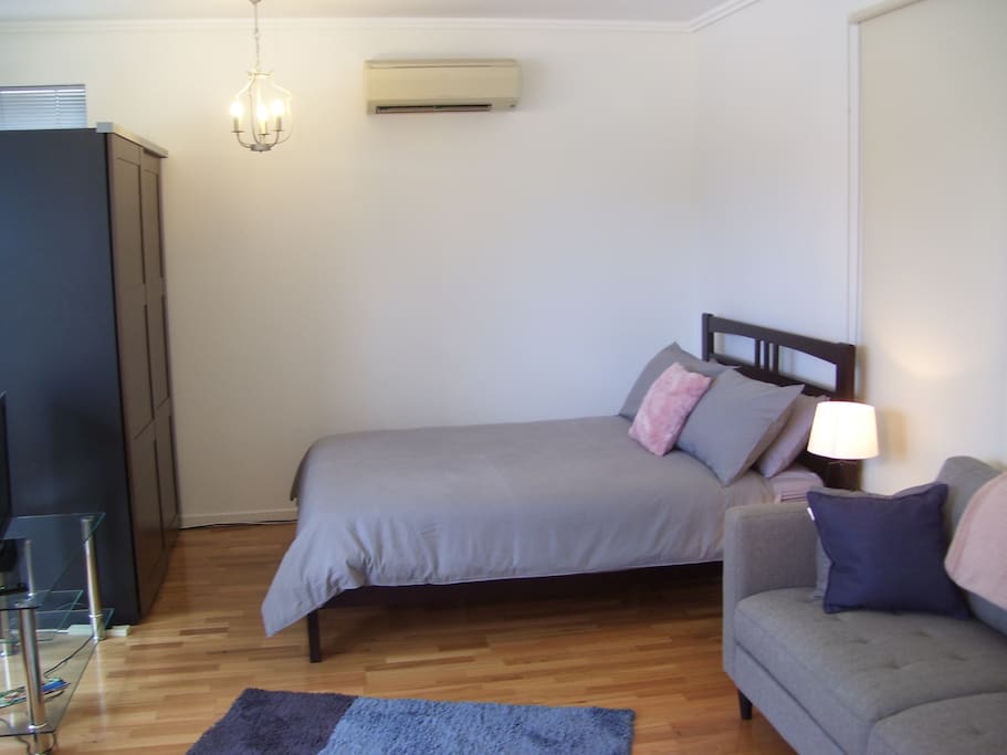 Bed Lounge Wardrobe TV