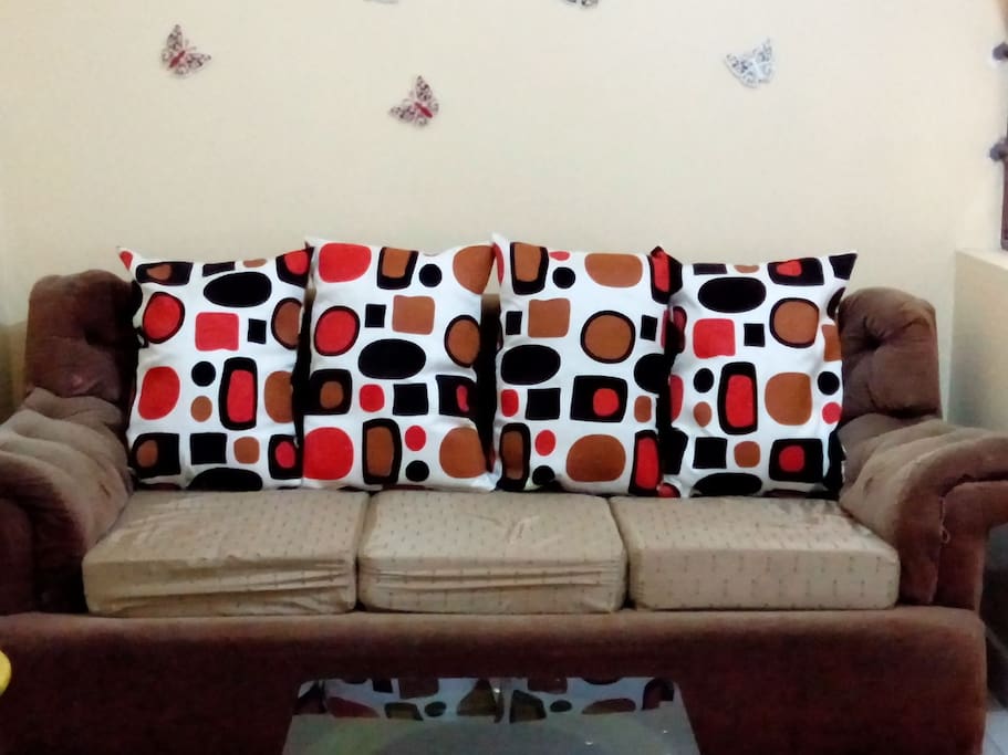 Big couch can be a sleeper for an extra guest