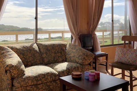 Top Airbnb: House with river and ocean views, large terrace in Pelluhue