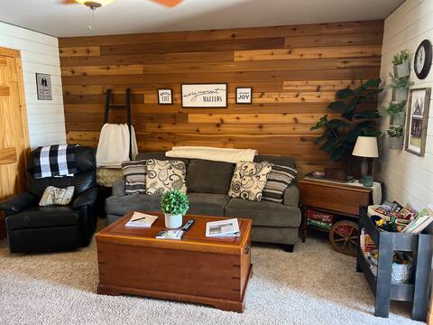 A cozy shed house located in the rolling hills.