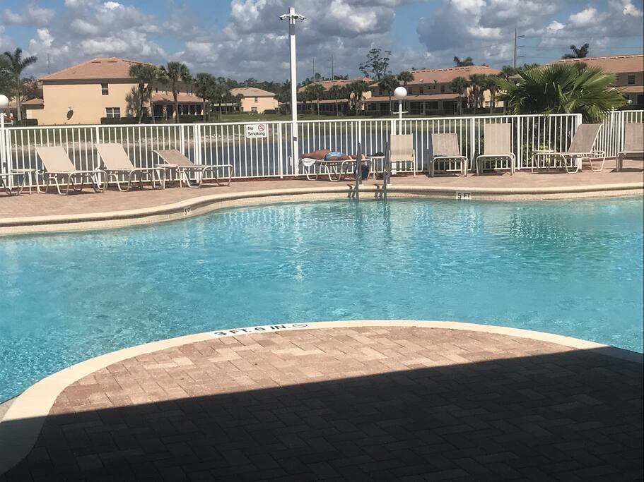 Large pool heated