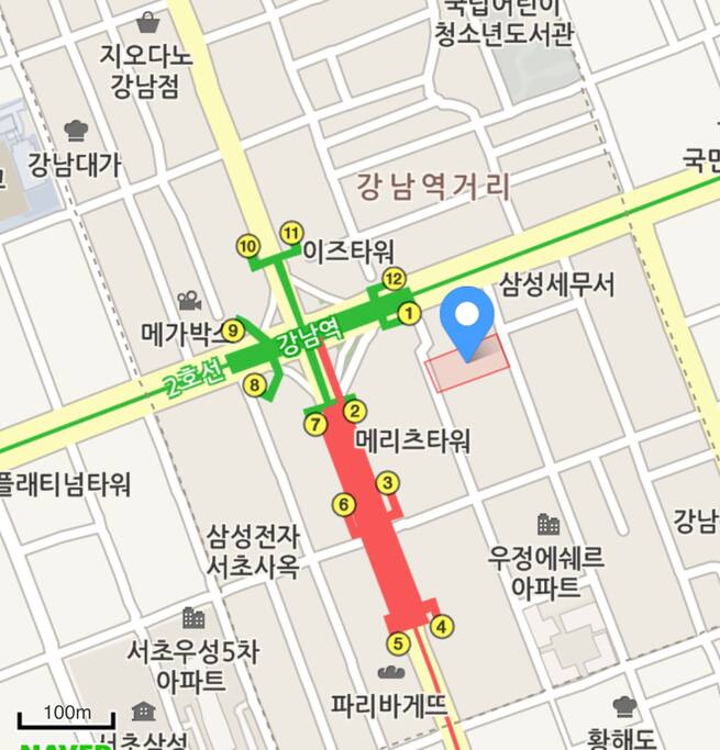 10 Sec To Gangnam Subway Station
1 Min to Airport Bus Stop