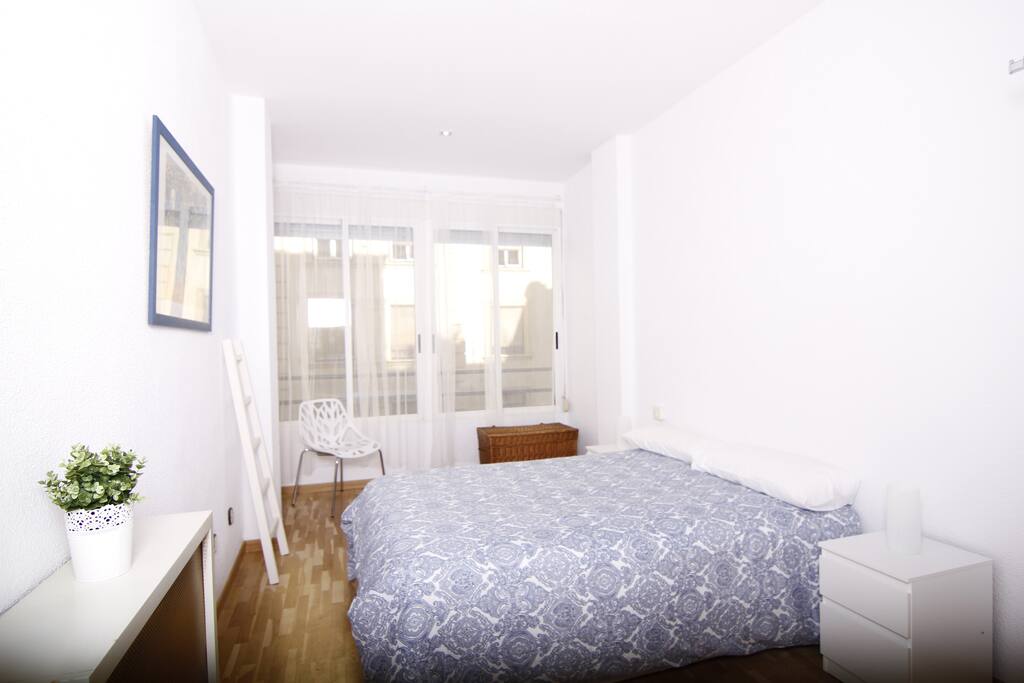 Bedroom with comfy king-sized bed