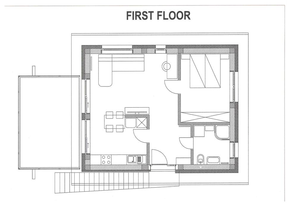 Layout of 1st floor apartment