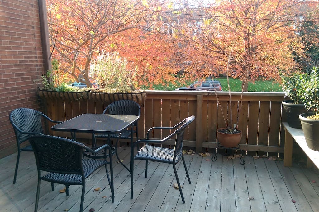Beautiful private deck and herb garden.