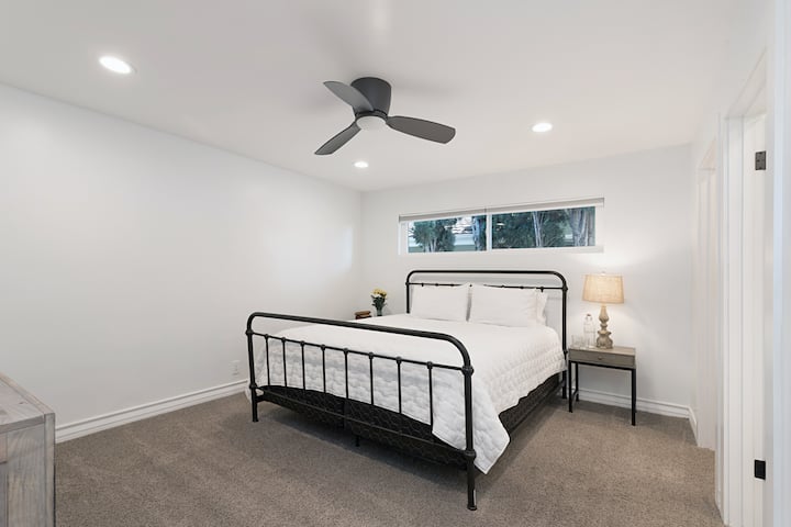 The spacious master bedroom is the most private room in the property!