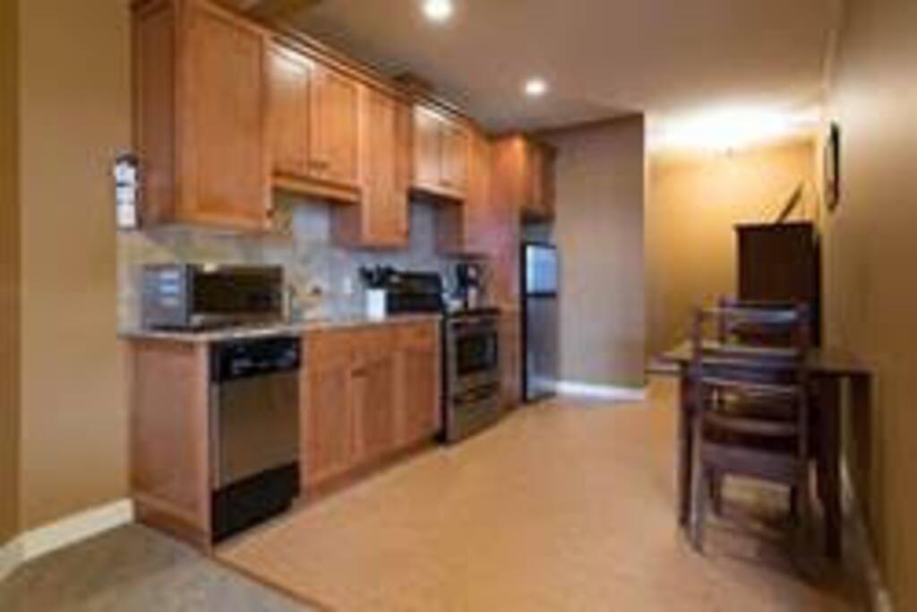Cook simple meals in the kitchenette