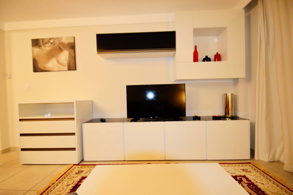 Muebles de diseño en el salón.